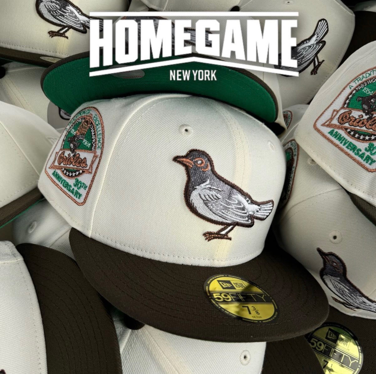 ighlark Orioles 1.0 fitted hat with Home Game NYC promotional context