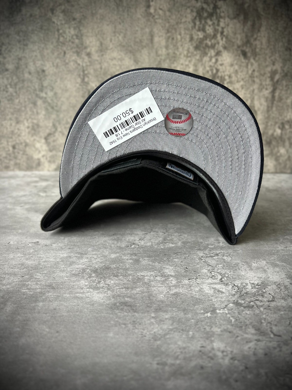Brooklyn Dodgers 1942 All-Star Game black fitted, undervisor