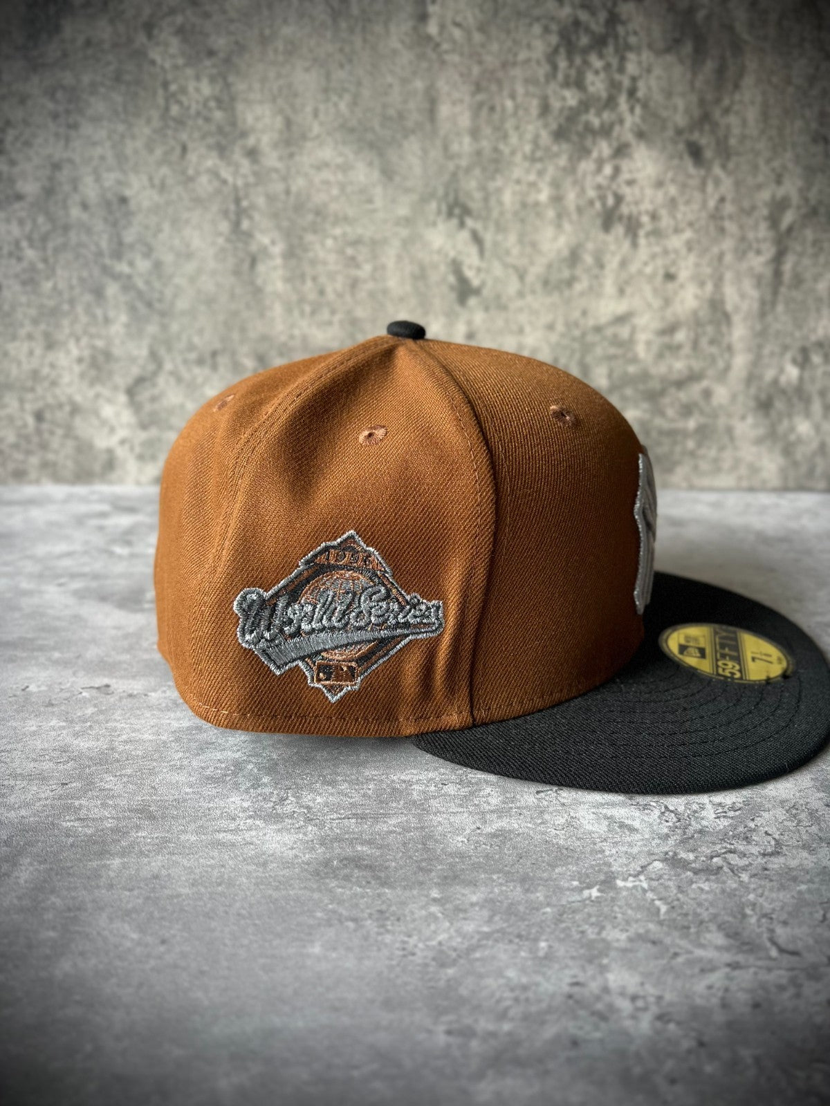 New York Yankees 1996 World Series brown fitted, side patch