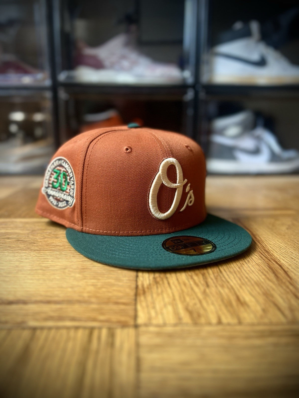 Baltimore Orioles Hat Club Wilder Para Mi Gente New Era 59FIFTY fitted, burnt orange and green crown, front