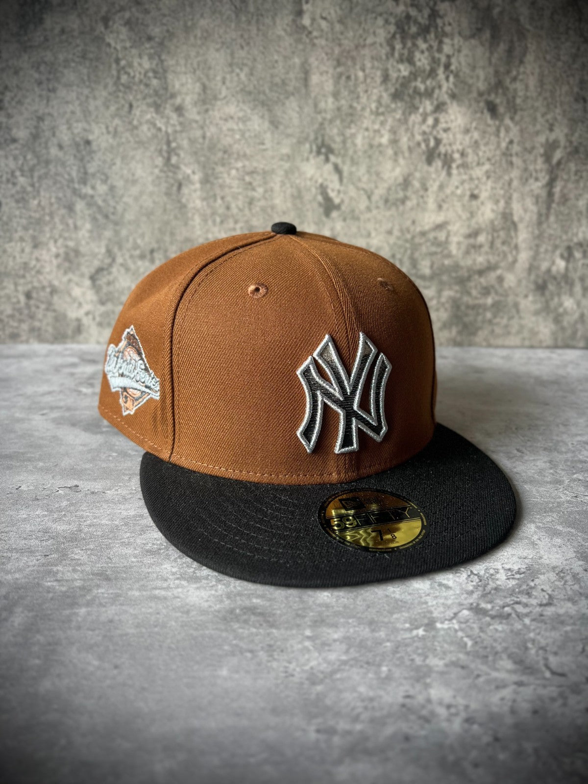 New York Yankees 1996 World Series brown fitted, angle